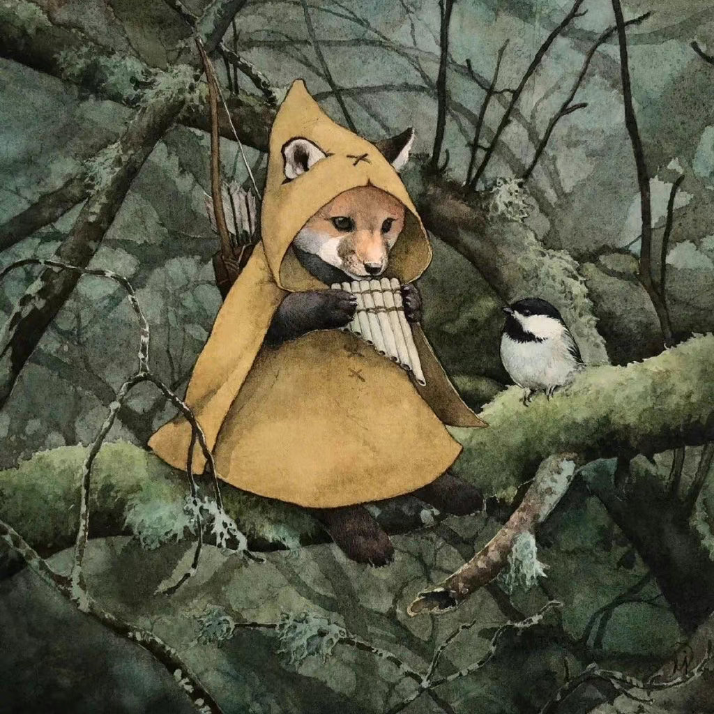 一组复古风童话主题插画设计,故事性极强!