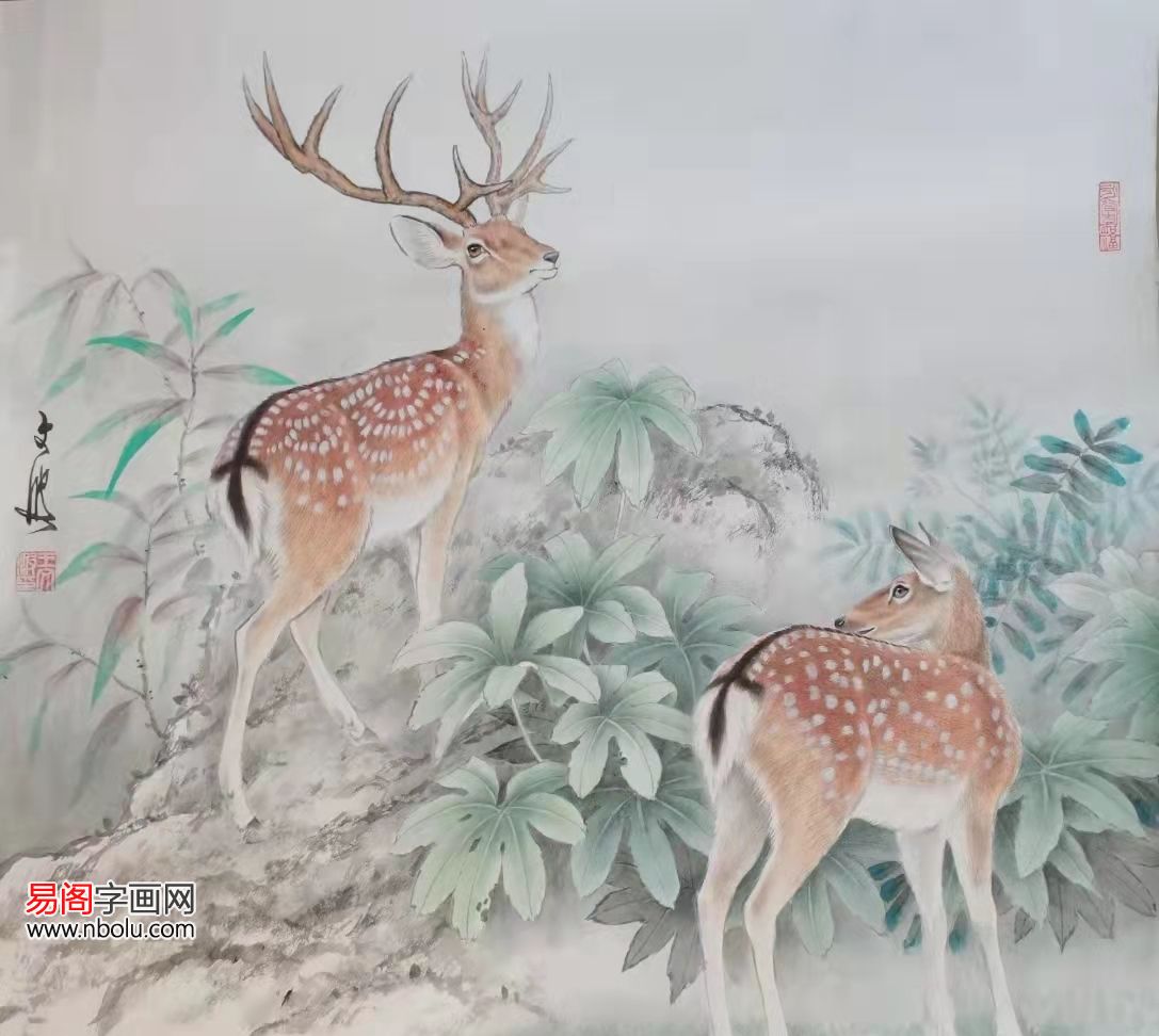 画家王文波工笔画要素造型技法和意境