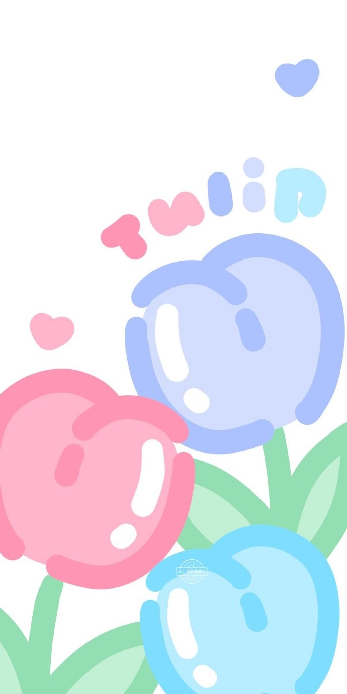 小清新花朵爱心壁纸|粉蓝紫渐变晕染系列_高清图集_新浪网