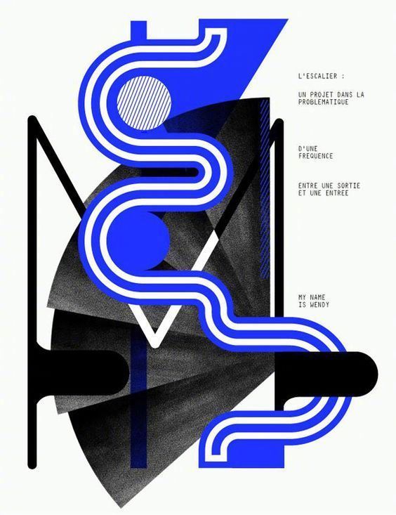 一组蓝色系海报设计参考