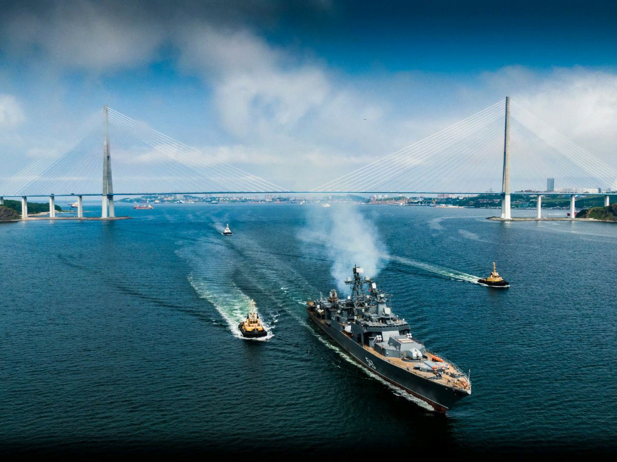 改造完的俄罗斯海军"无畏"级"沙波什尼科夫元帅"号(舷号543)反潜