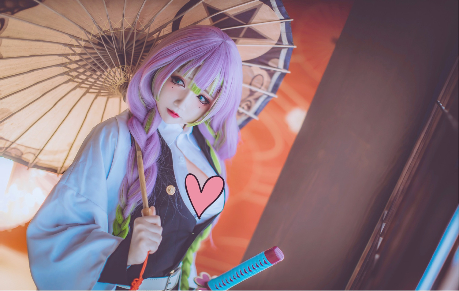 鬼灭之刃cos好大的恋柱啊