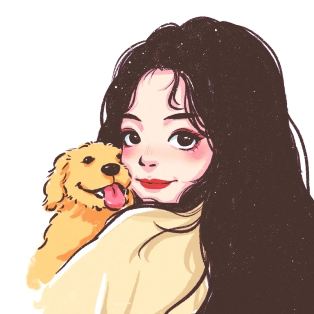 抱狗狗的女孩头像