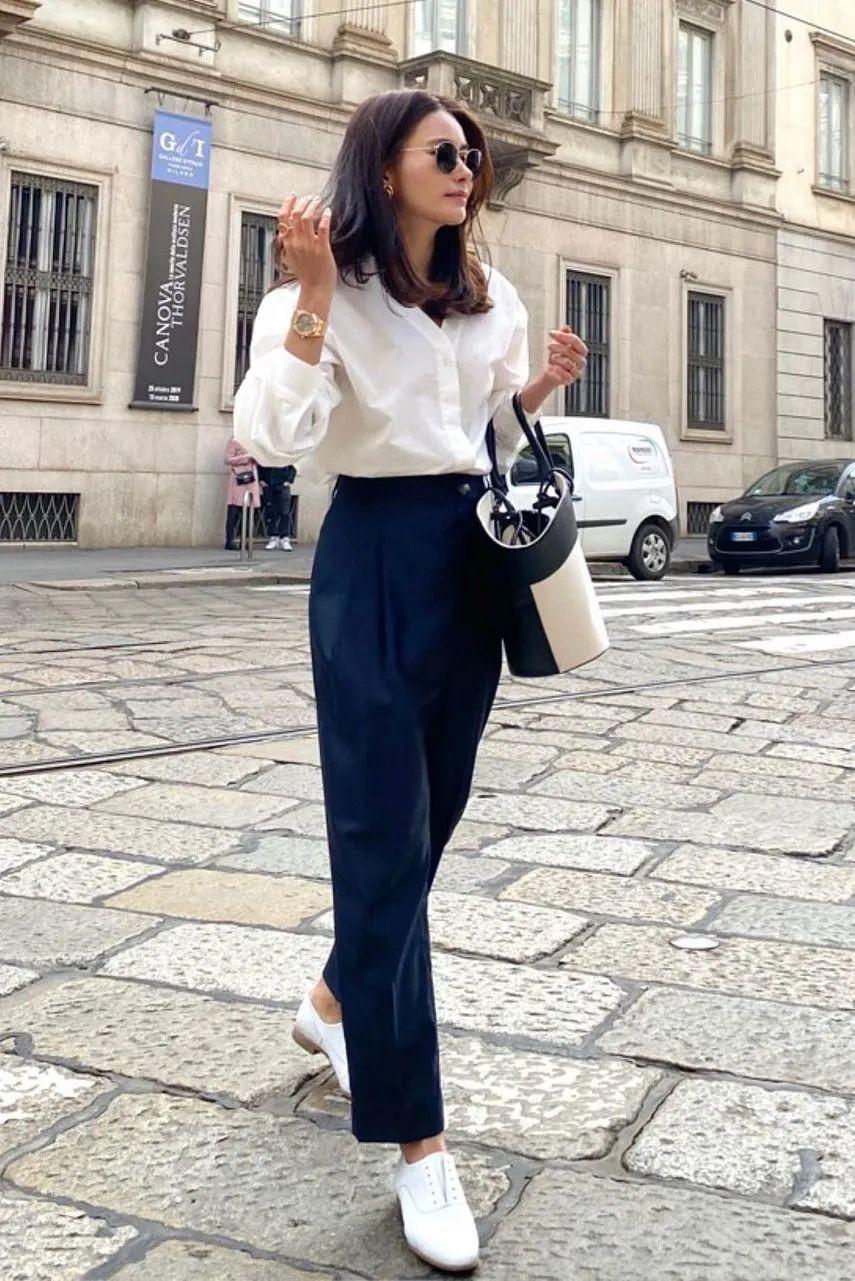 "烟管裤"怎么搭配?