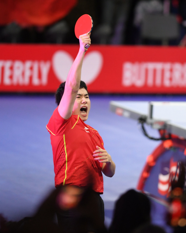 (体育)乒乓球——世乒赛:梁靖昆晋级男单四强