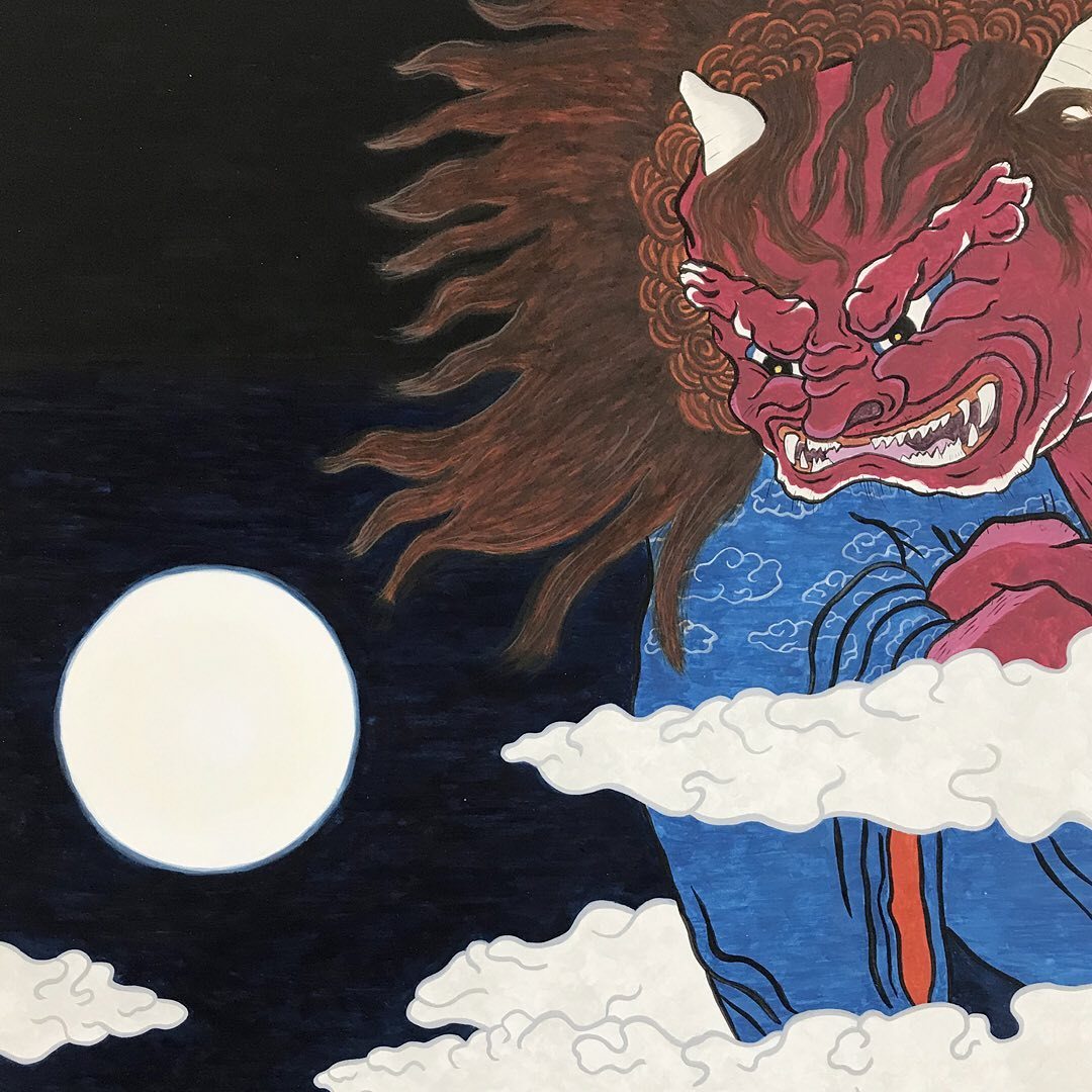 日本猫妖浮世绘 yoshiki minatoya作品 插画 美术 绘画