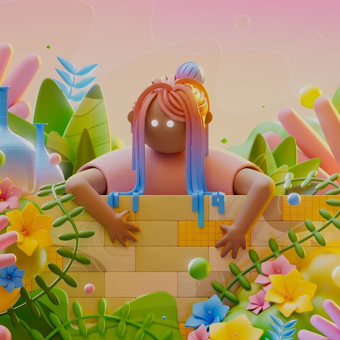 设计师romainbraccini喜欢用c4d进行插画创作