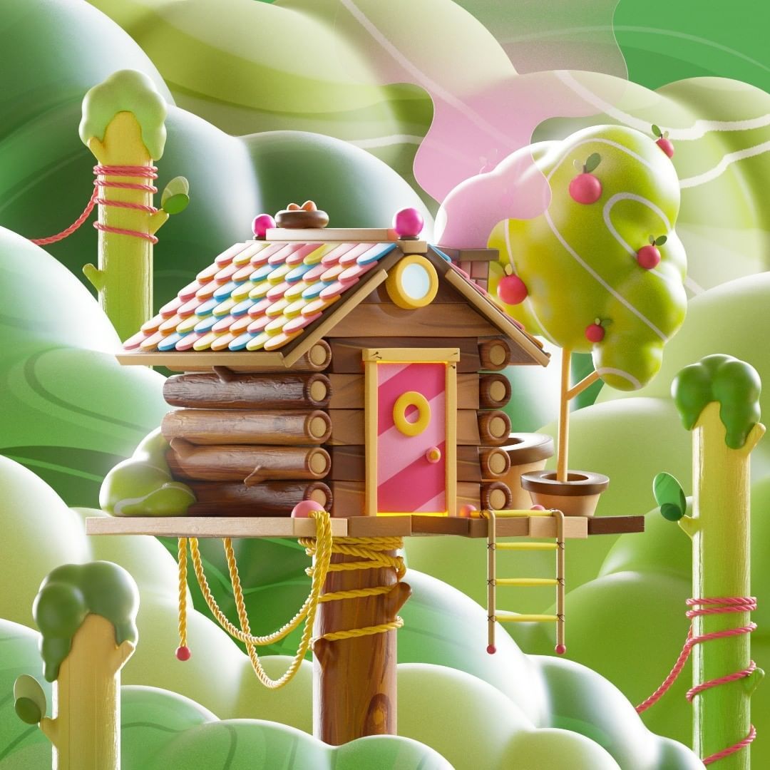 设计师romainbraccini喜欢用c4d进行插画创作