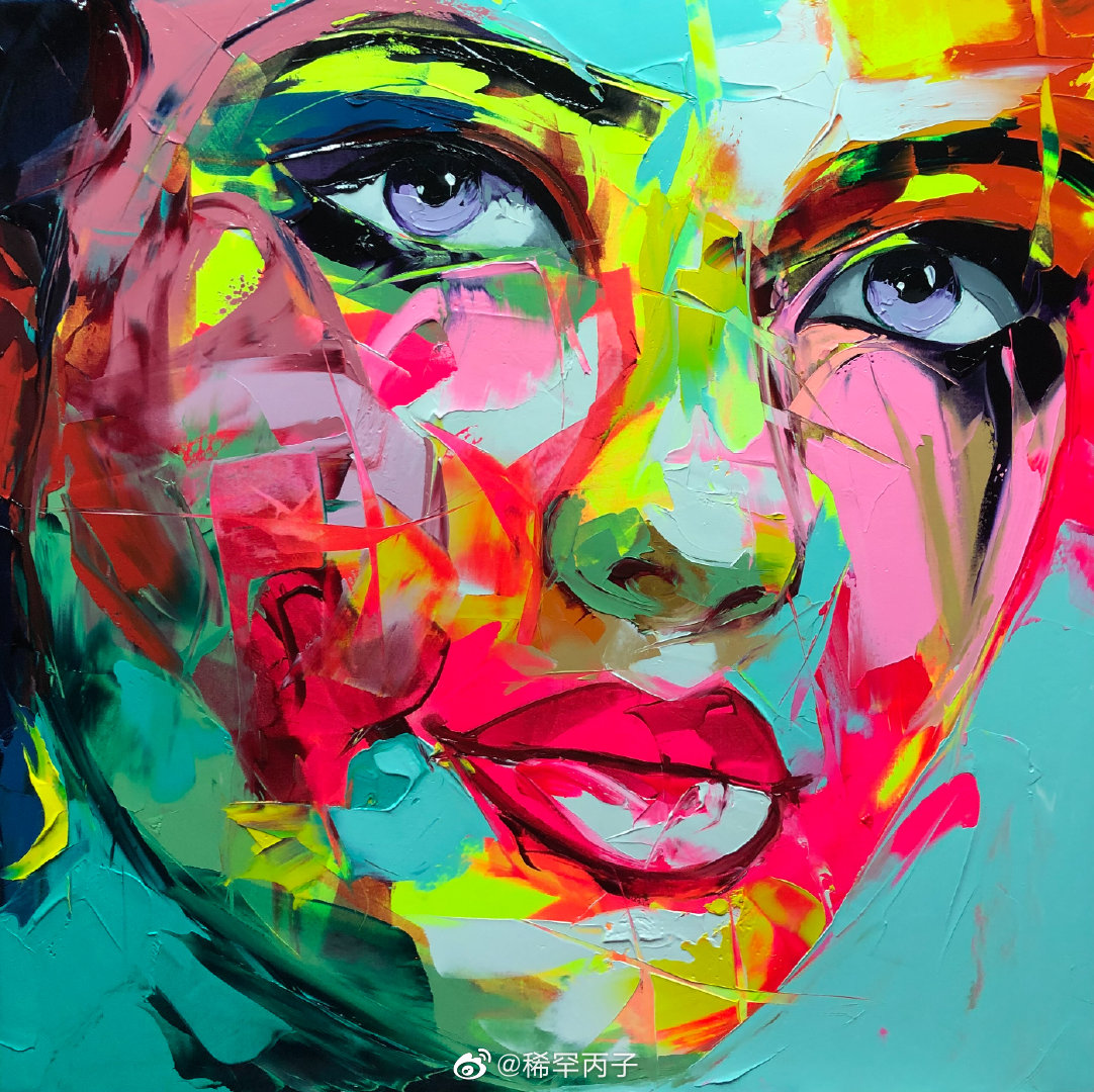 色彩丰富的肖像画