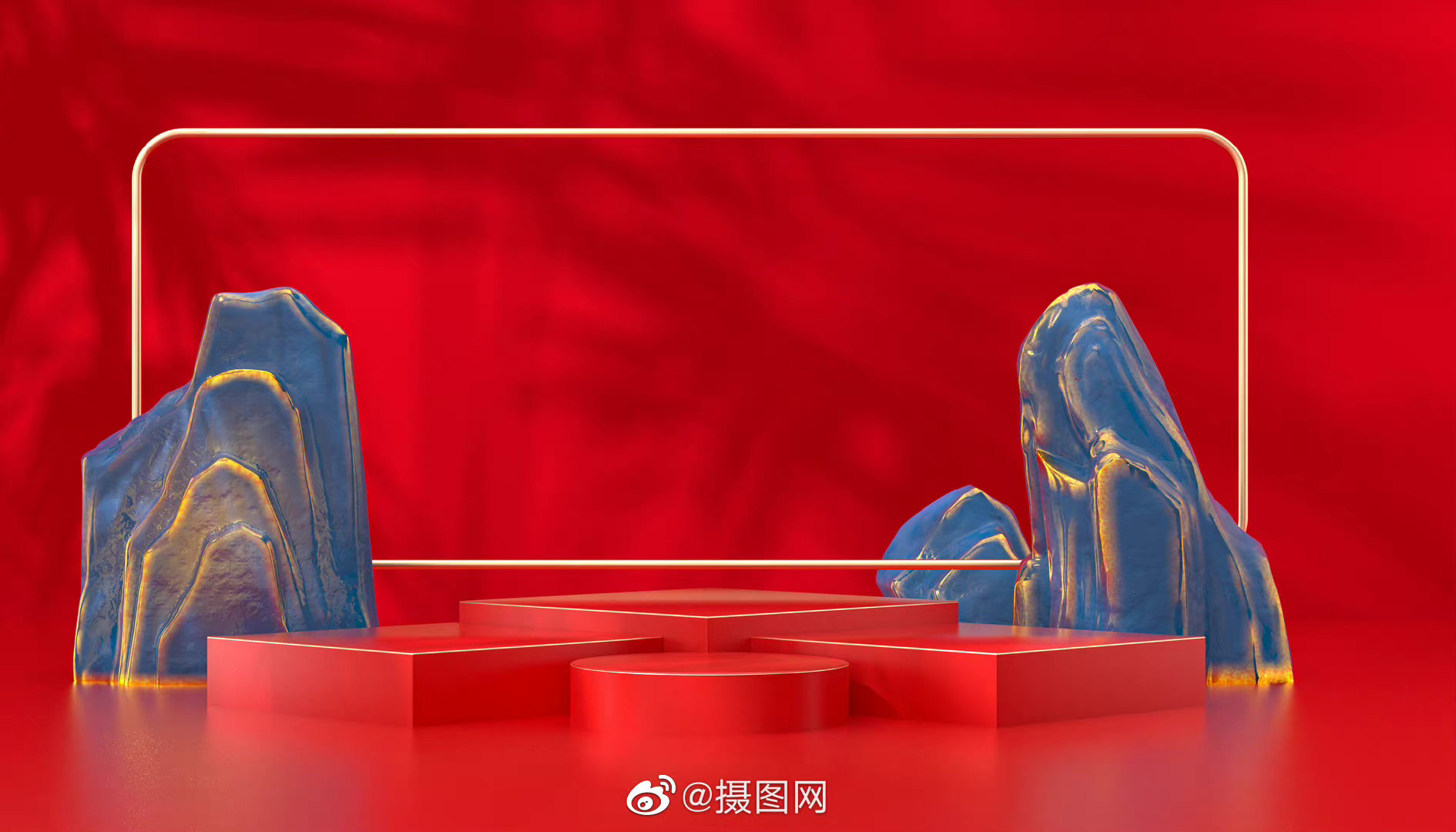 国庆背景图|大气国潮红色背景图分享~马住!