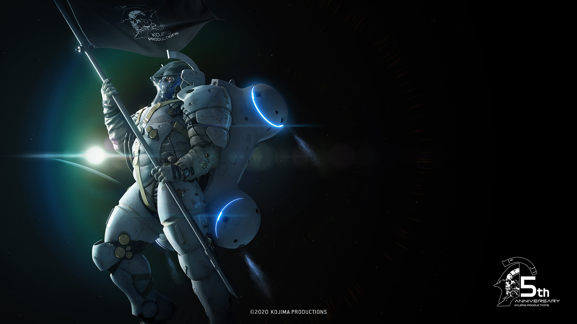 小岛秀夫工作室公开了工作室成立五周年纪念壁纸,各种尺寸全部都有