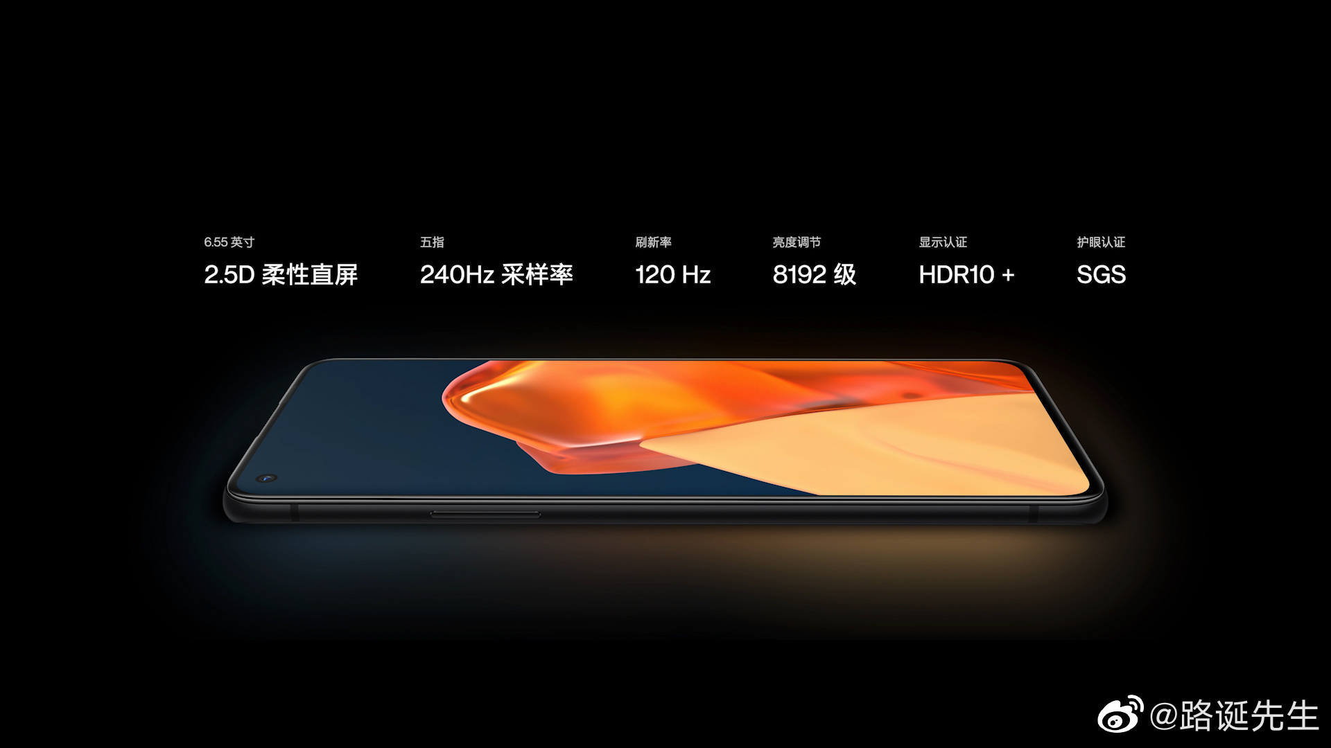 一加9r使用一块120hz柔性直屏