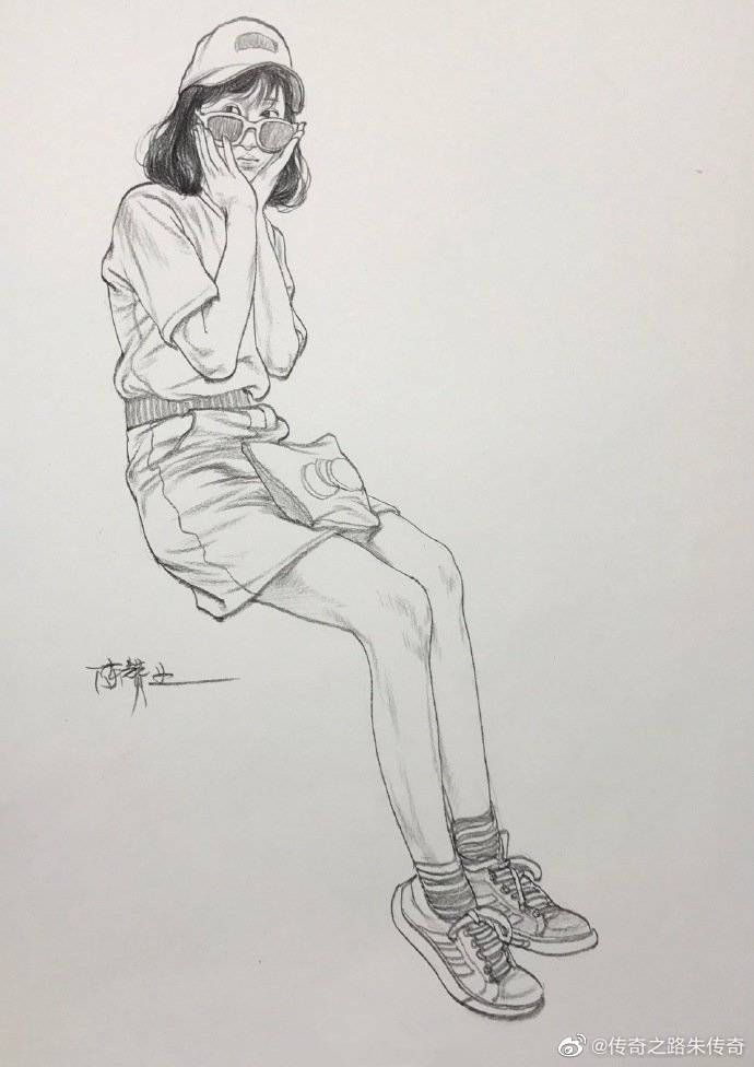 干净整齐的线性速写分享