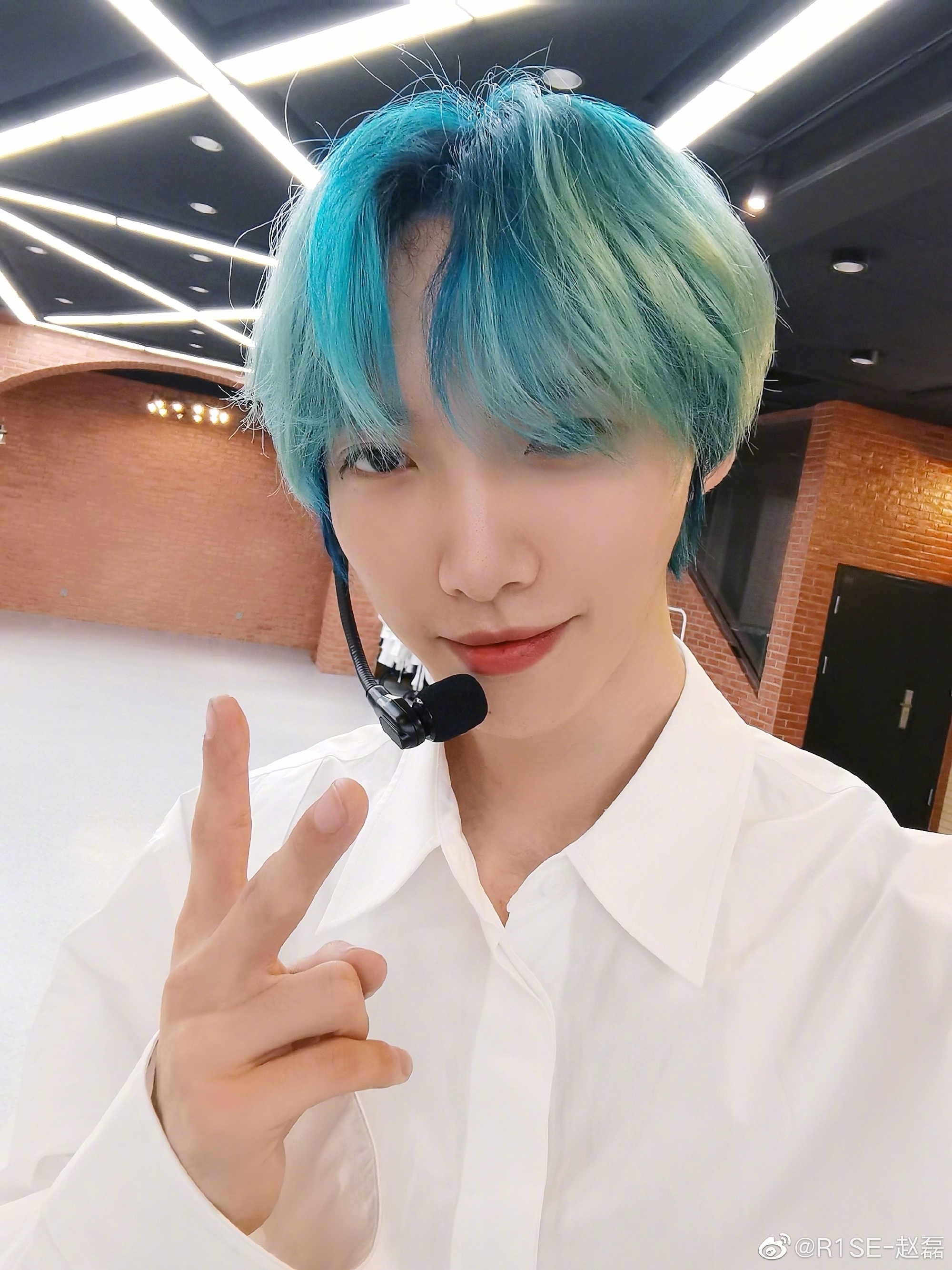 赵磊微博更新自拍 磊磊子又换新发色啦!