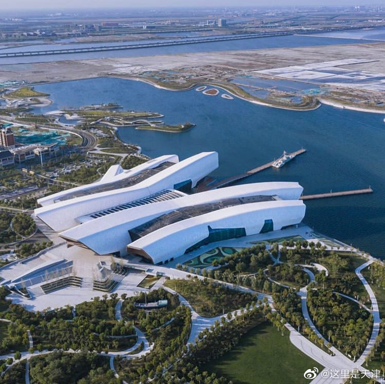 坐落在天津滨海新区的国家海洋博物馆,就像一座现代化港口!_高清图集_