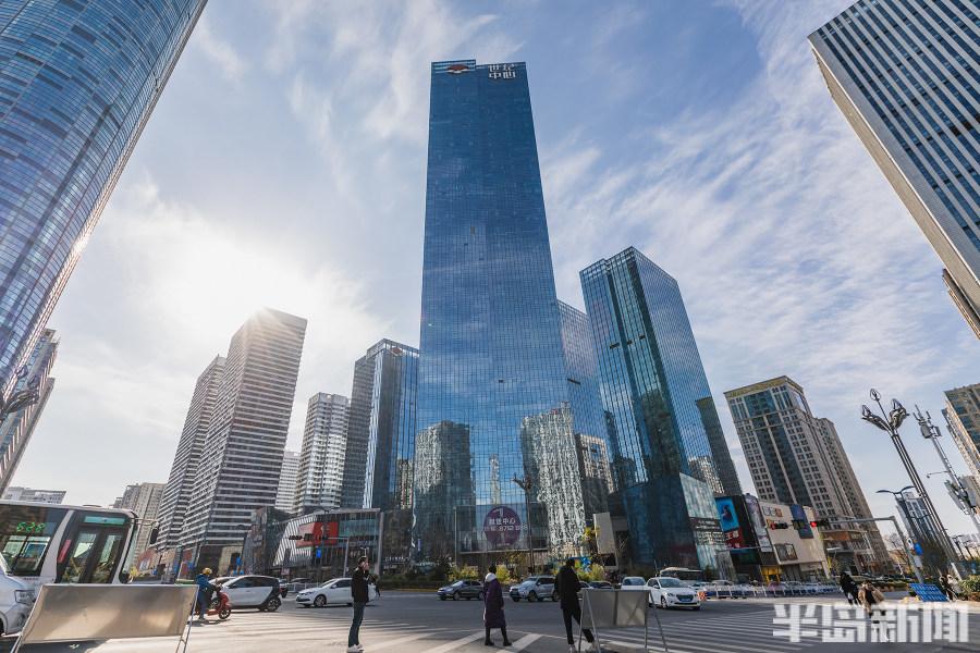 蓝天下的cbd|青岛市|岛城|半岛_新浪新闻