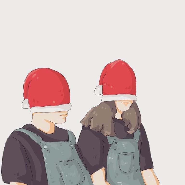 情侣同框朋友圈背景图