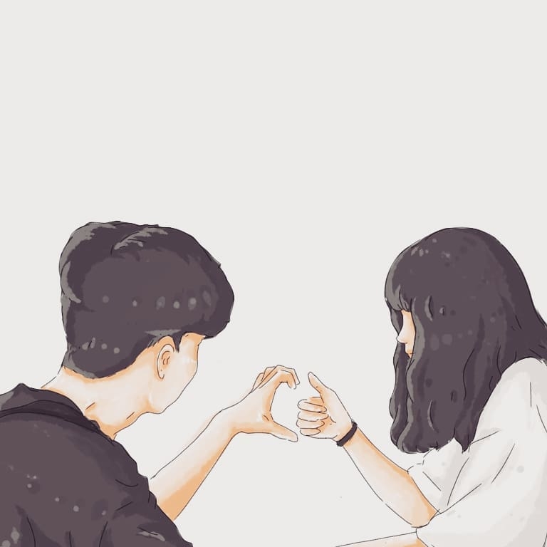 情侣同框朋友圈背景图