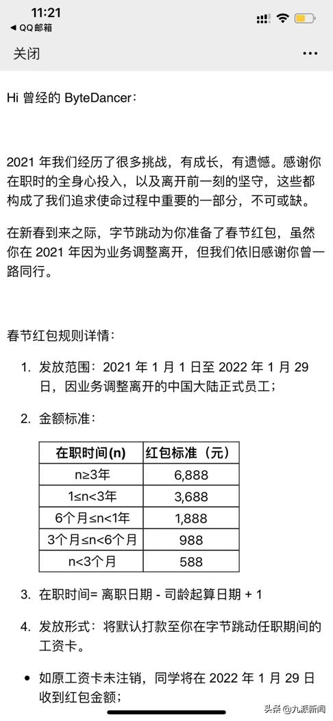 日进10亿字节跳动给“被裁员工”发春节红包，前员工：给钱挺实在休闲区蓝鸢梦想 - Www.slyday.coM