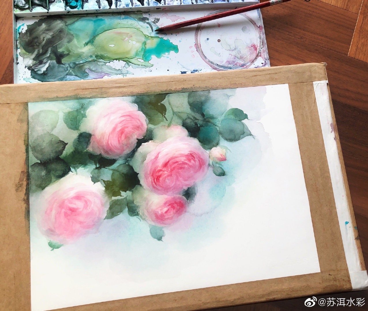 画一幅春意的水色花儿 画一幅春意的水色花儿