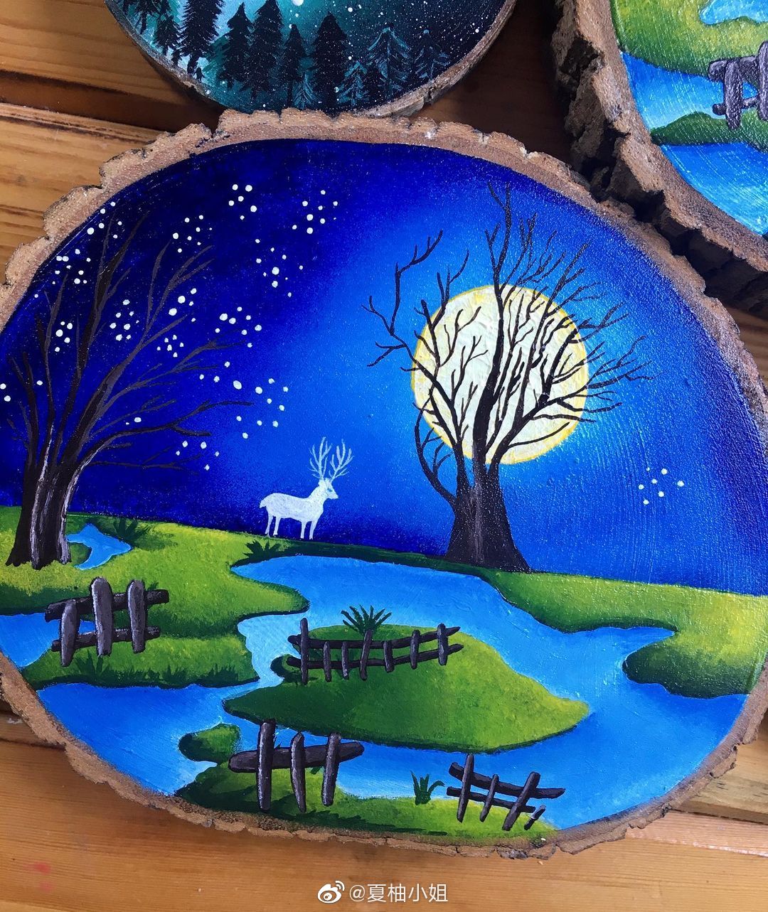 童趣可爱的创意木片画