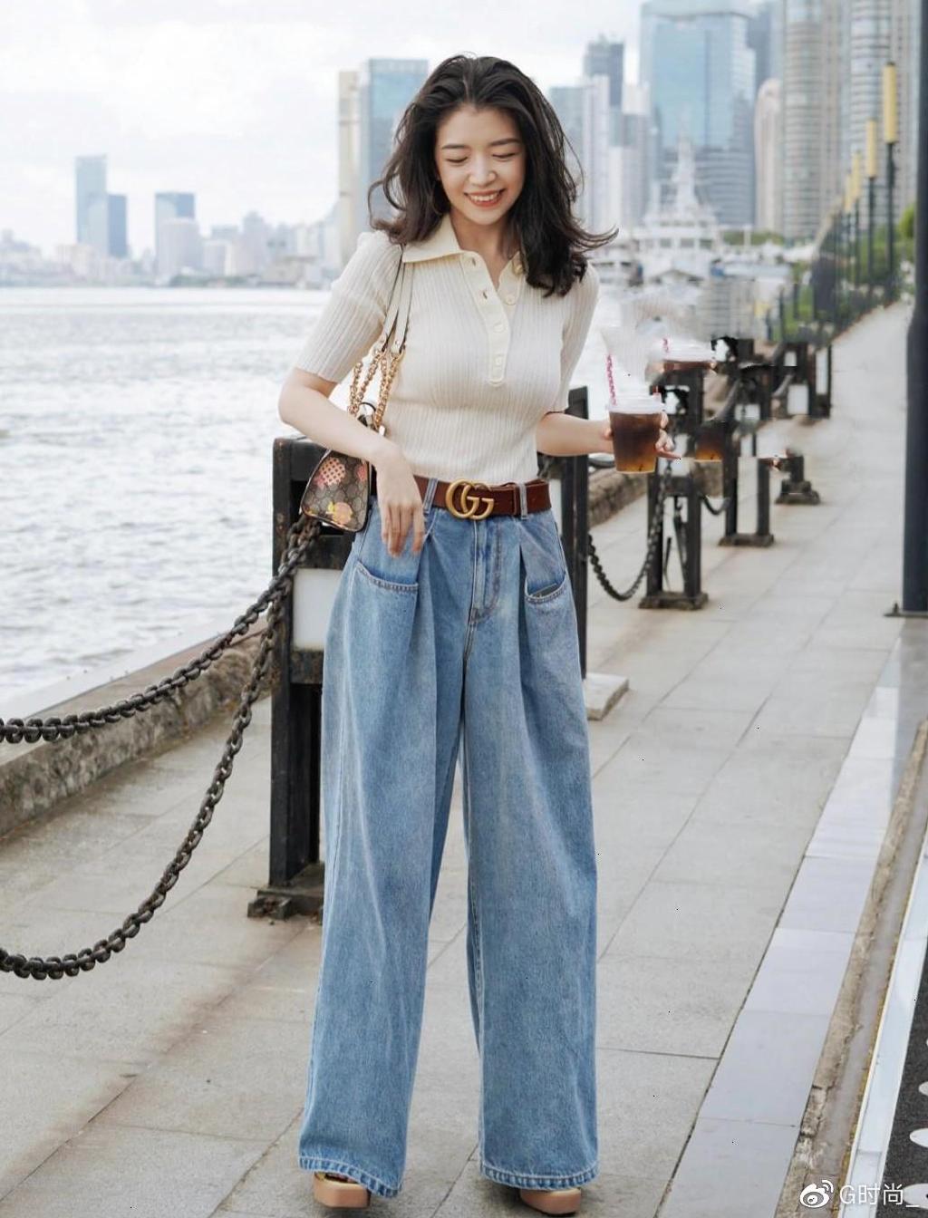 今春火了一种穿法,叫"阔腿裤 低跟鞋",遮肉显高,适合小个子__财经头条