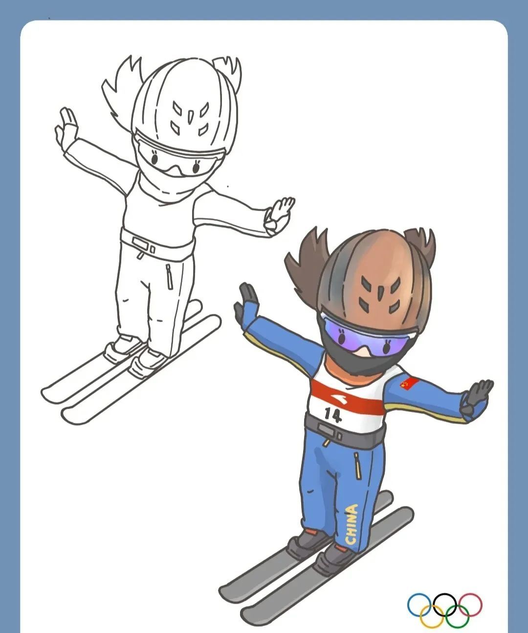 冬奥运冠军简笔画图片