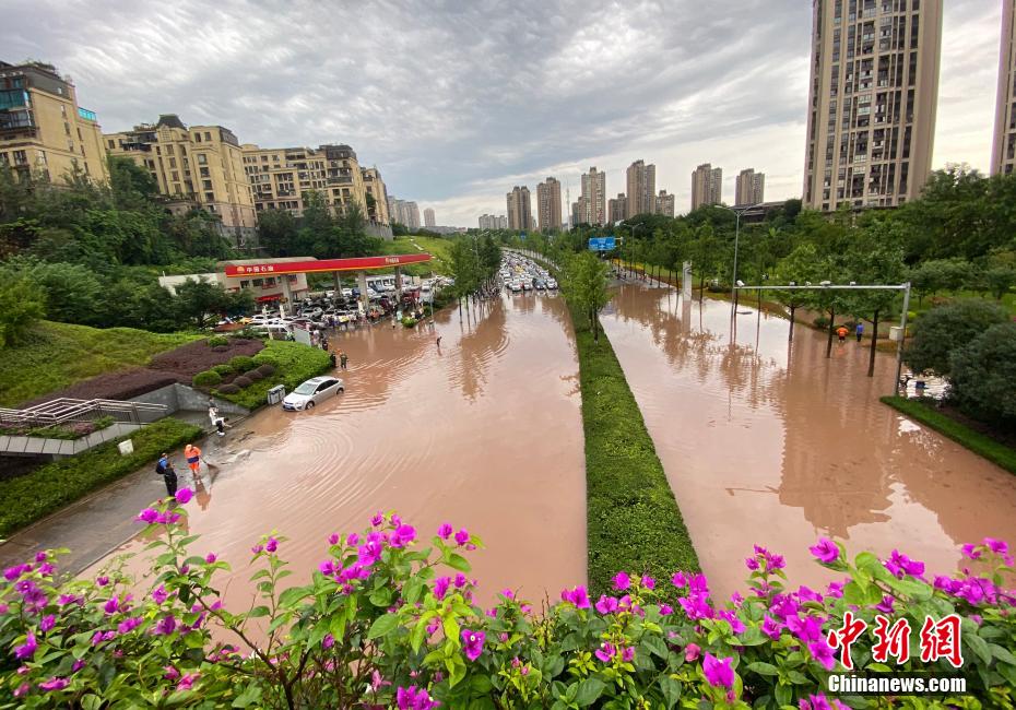 重庆交通受暴雨天气影响 交通堵塞航班取消[图]