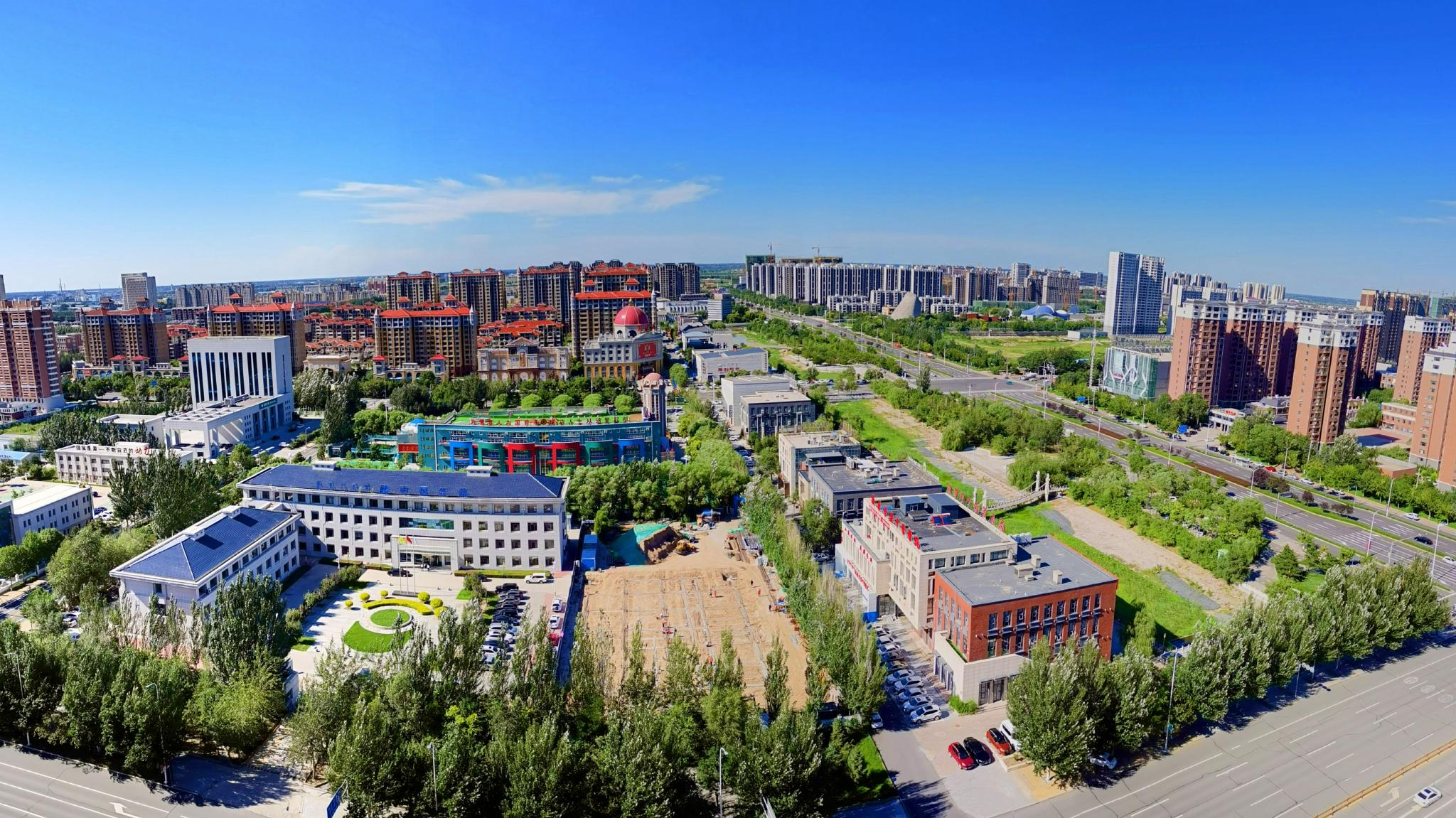 通辽市城市建设全景图二原创拍摄