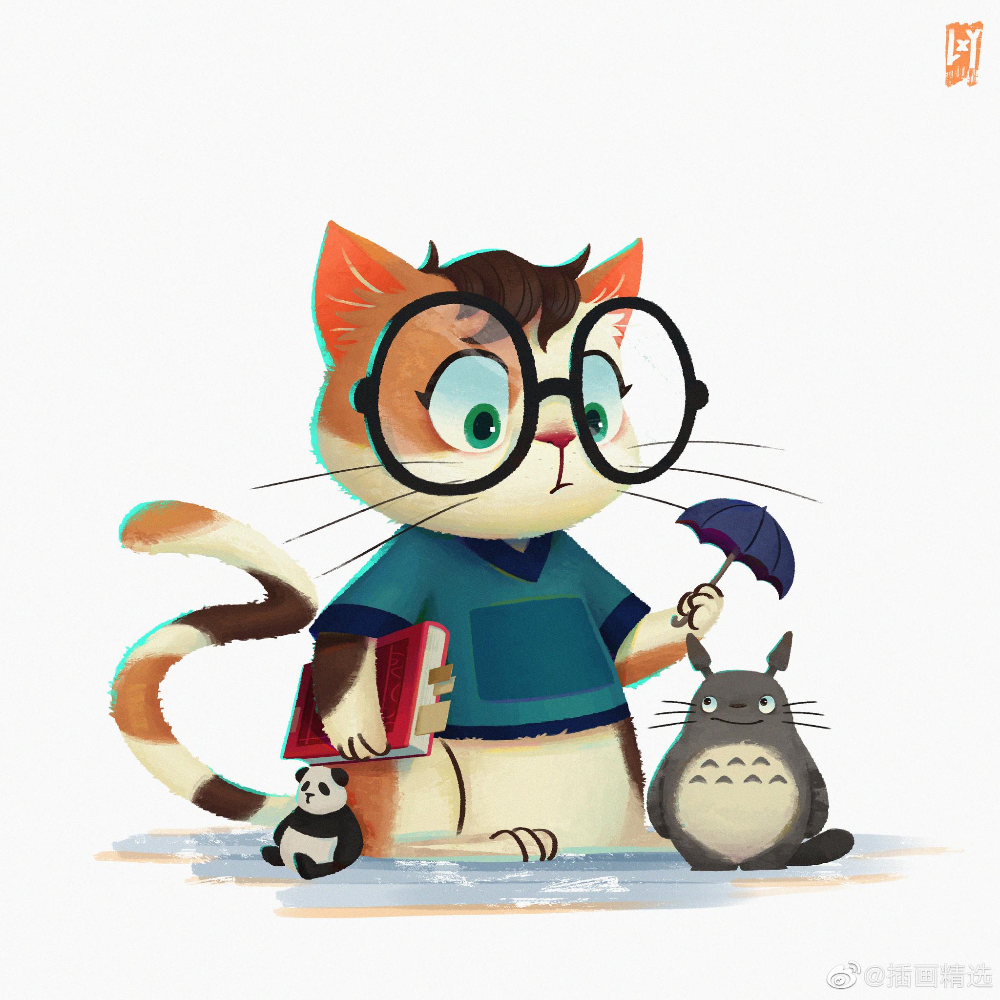 当猫咪遇上热门动画角色可爱与可爱的碰撞每一只猫似乎都给人一种