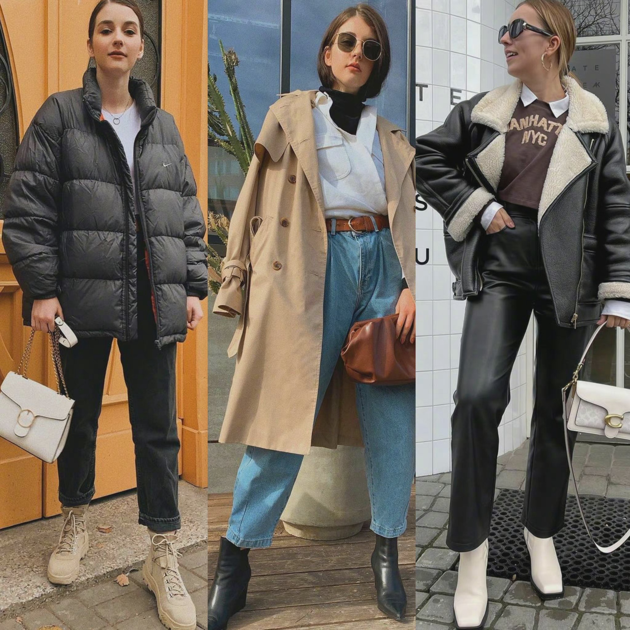 俄罗斯时尚博主的冬日出街穿搭合集