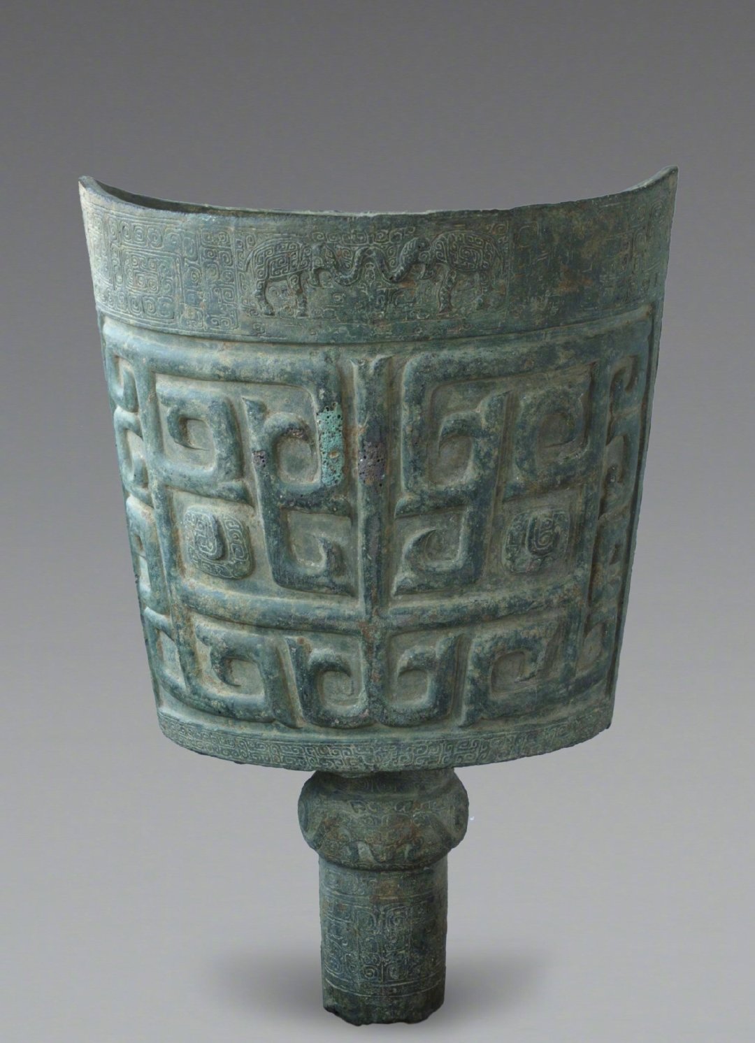 "军中情报员"商代象纹铜铙_高清图集_新浪网