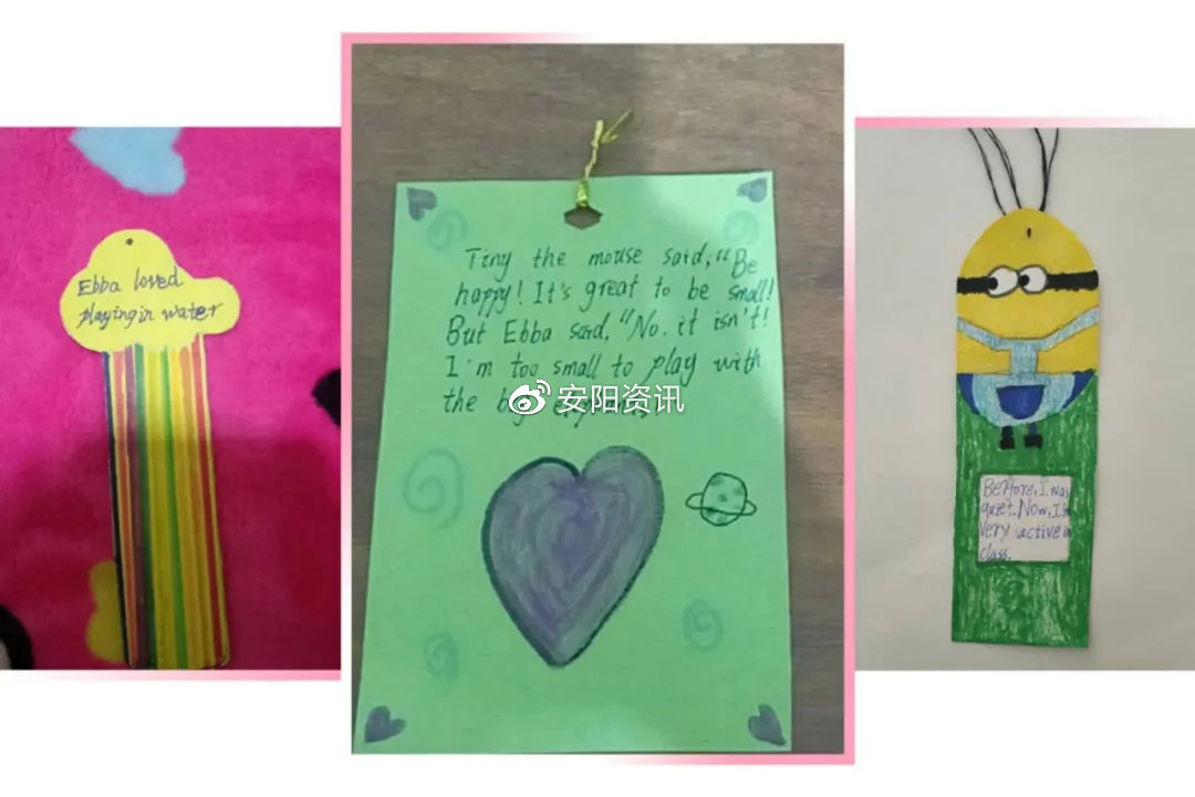 英语之声杏花村小学英语绘本共读实践活动之英文书签制作