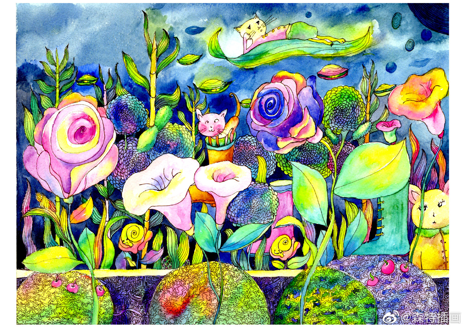 森林系列作品 | 作者:@森特插画