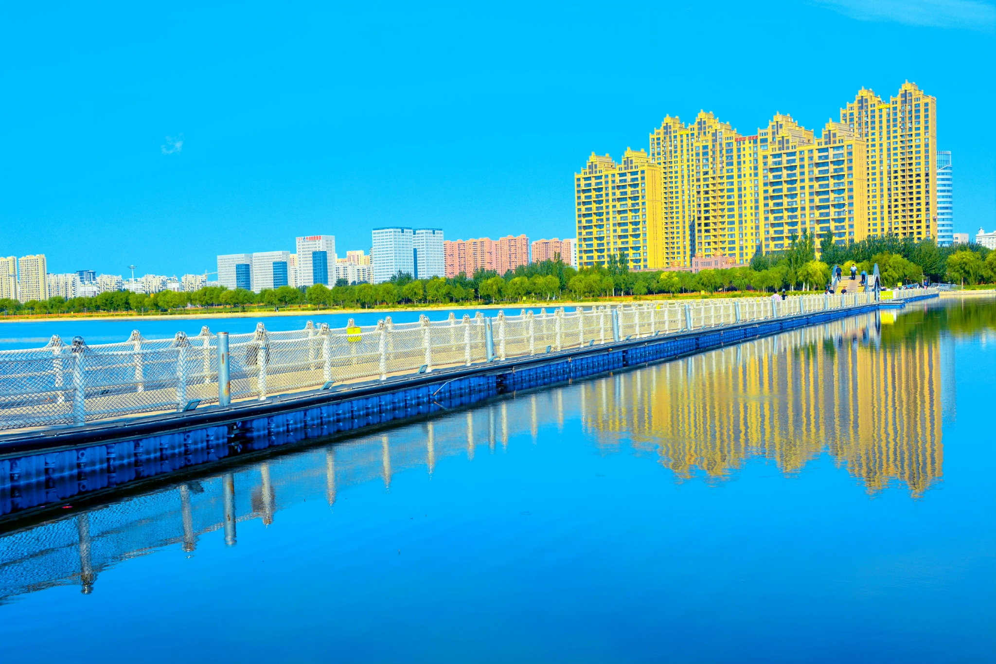 通辽市辽河公园浮桥附近原创拍摄