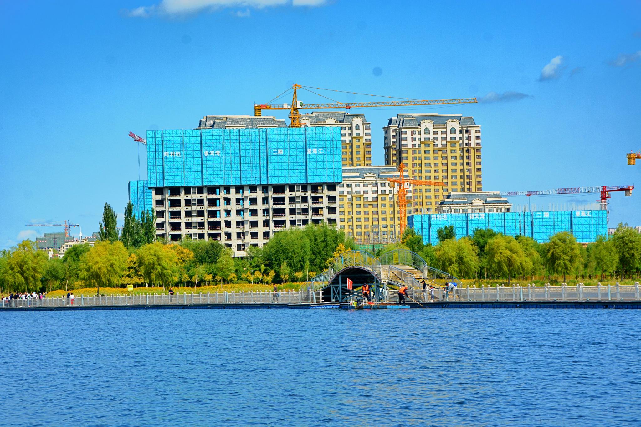 通辽市辽河公园浮桥附近原创拍摄