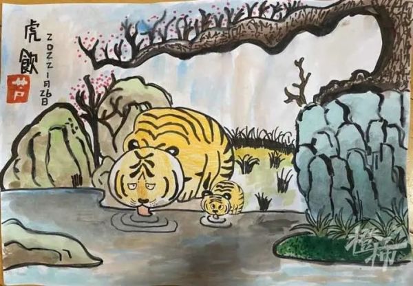 虎年吉祥，福虎双全！15岁杭州少年这组年画，满满喜气送给你休闲区蓝鸢梦想 - Www.slyday.coM