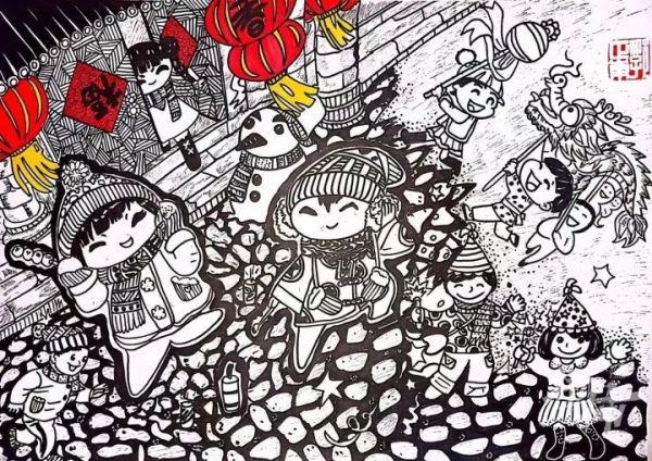 虎年吉祥，福虎双全！15岁杭州少年这组年画，满满喜气送给你休闲区蓝鸢梦想 - Www.slyday.coM