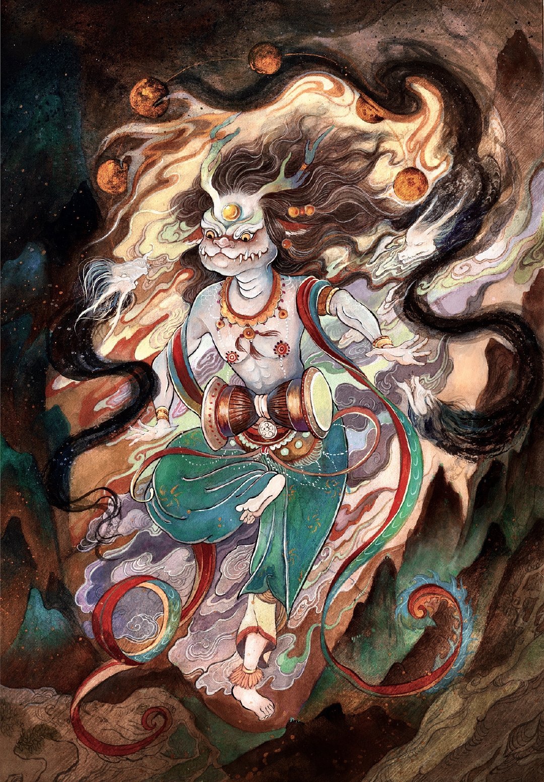 中国著名古风插画师——鹿溟山 《山海经》_高清图集_新浪网