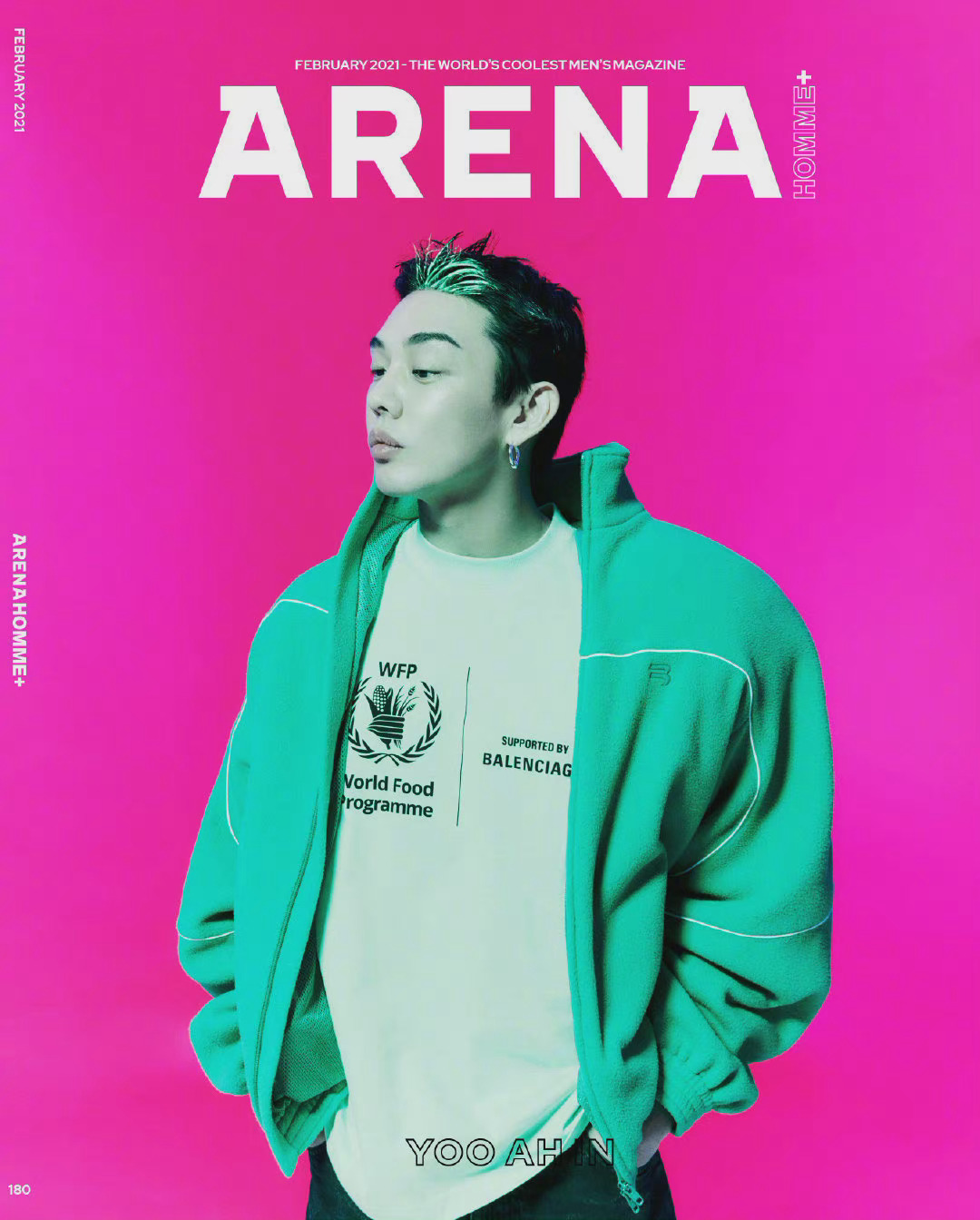 刘亚仁最新韩国版"arena homme"2月刊封面大片,炫彩酷男孩