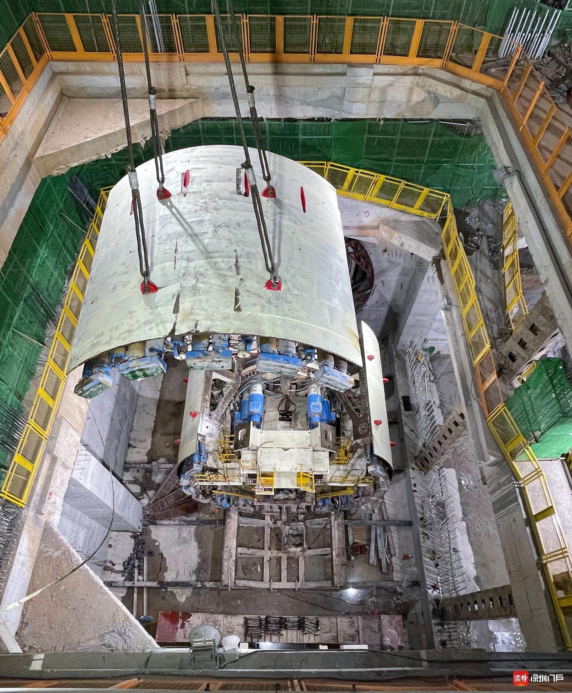 深圳地铁首台大盾构扩挖小盾构区间实现双线贯通|深圳地铁|盾构|小盾