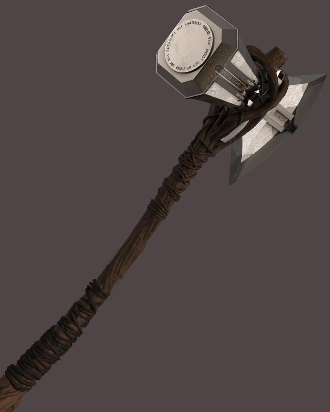 一组雷神和风暴战斧的原始概念设计图