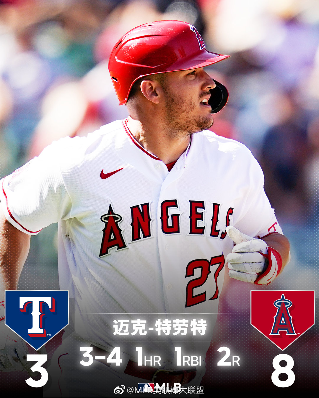 迈克-特劳特本季第39轰 天使拿下7连胜 酿酒人输球……_高清图集_新浪