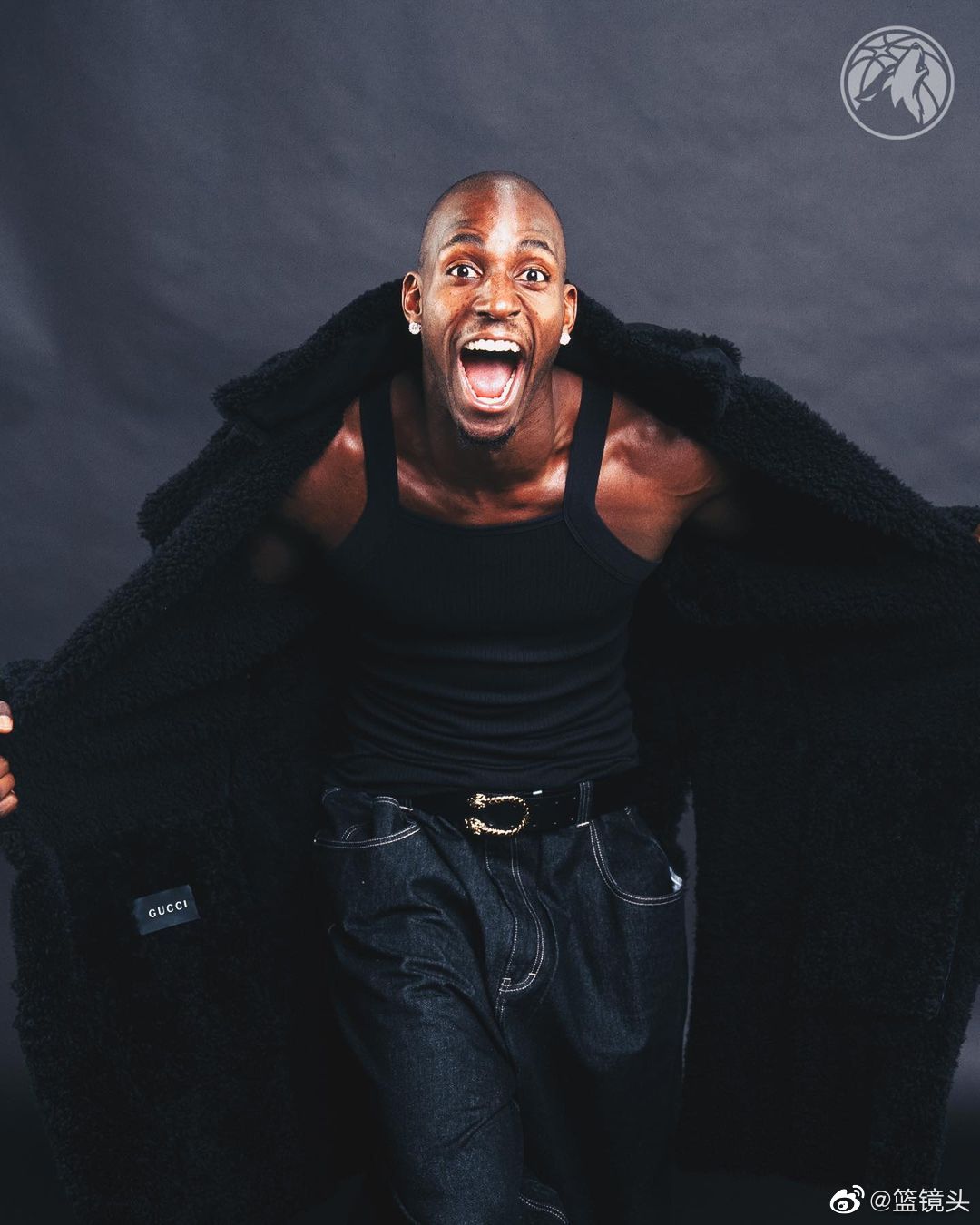 森林狼官方ins分享时尚写真为狼王加内特庆生:big ticket.