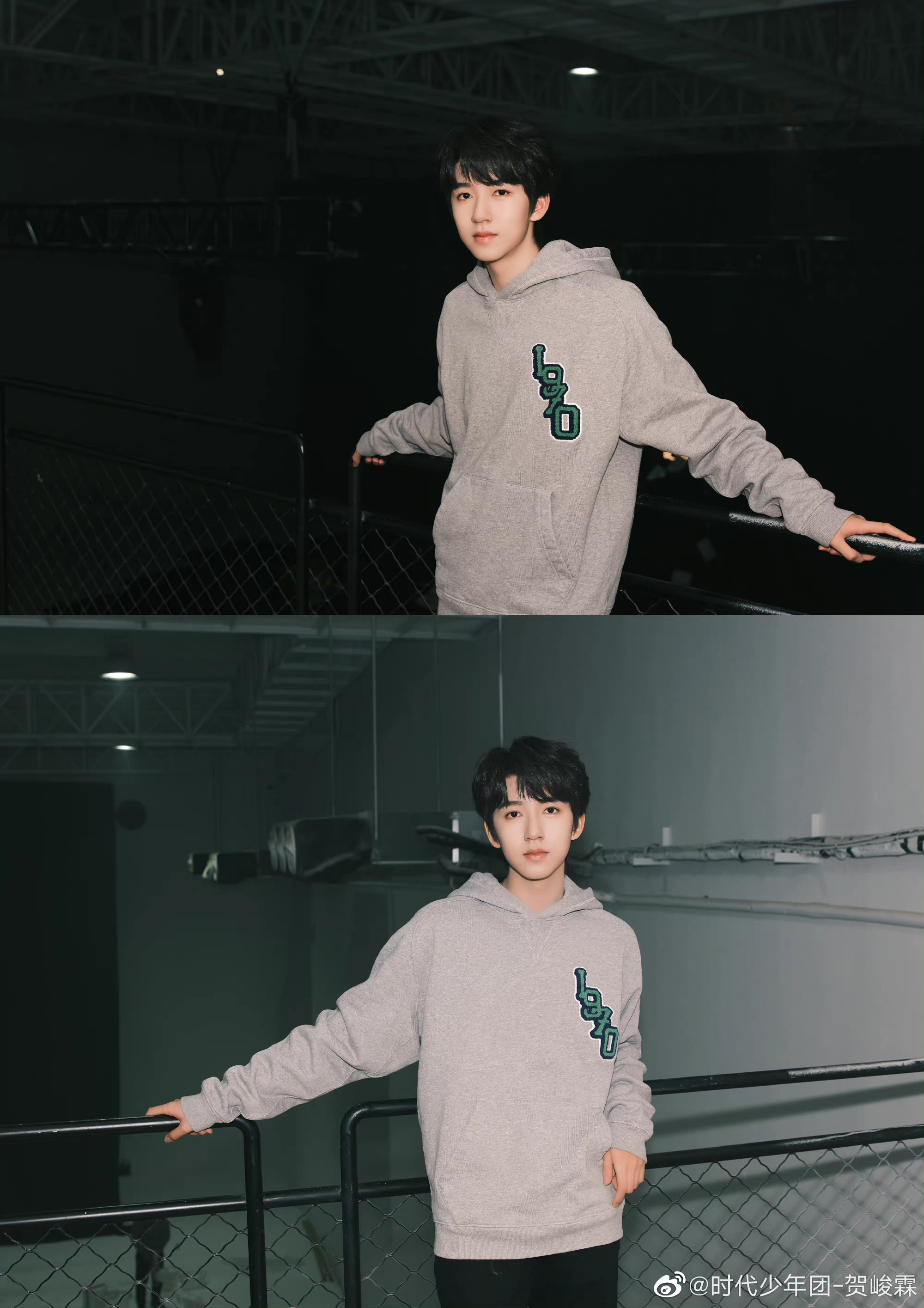 贺峻霖北京机场出发,全黑造型好酷 黑色渔夫帽搭配黑色面包服