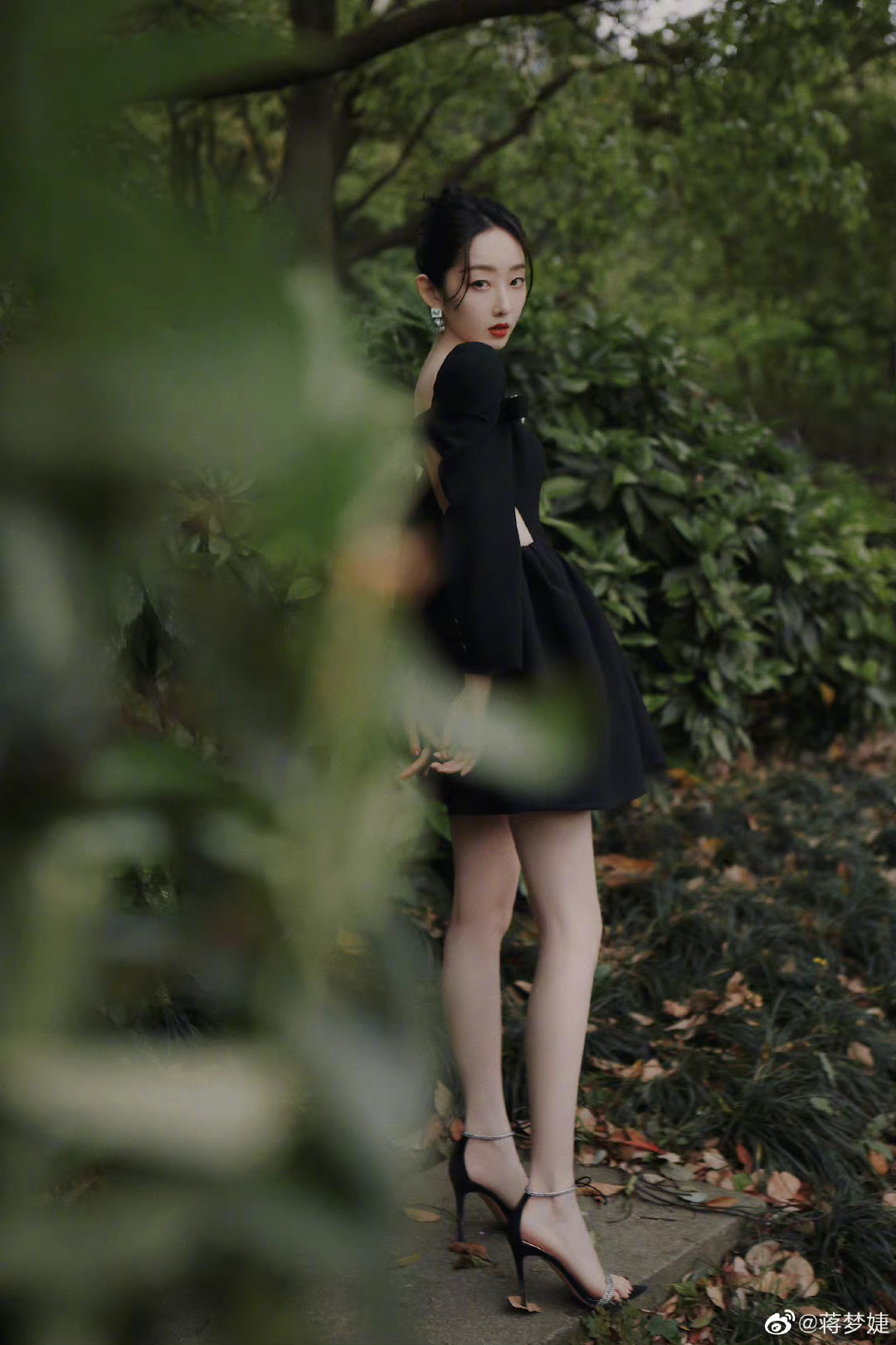 蒋梦婕一字带高跟