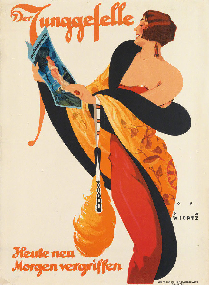1920年代时尚摩登的海报画片 | 德国设计师jupp wiertz (1888-1939)