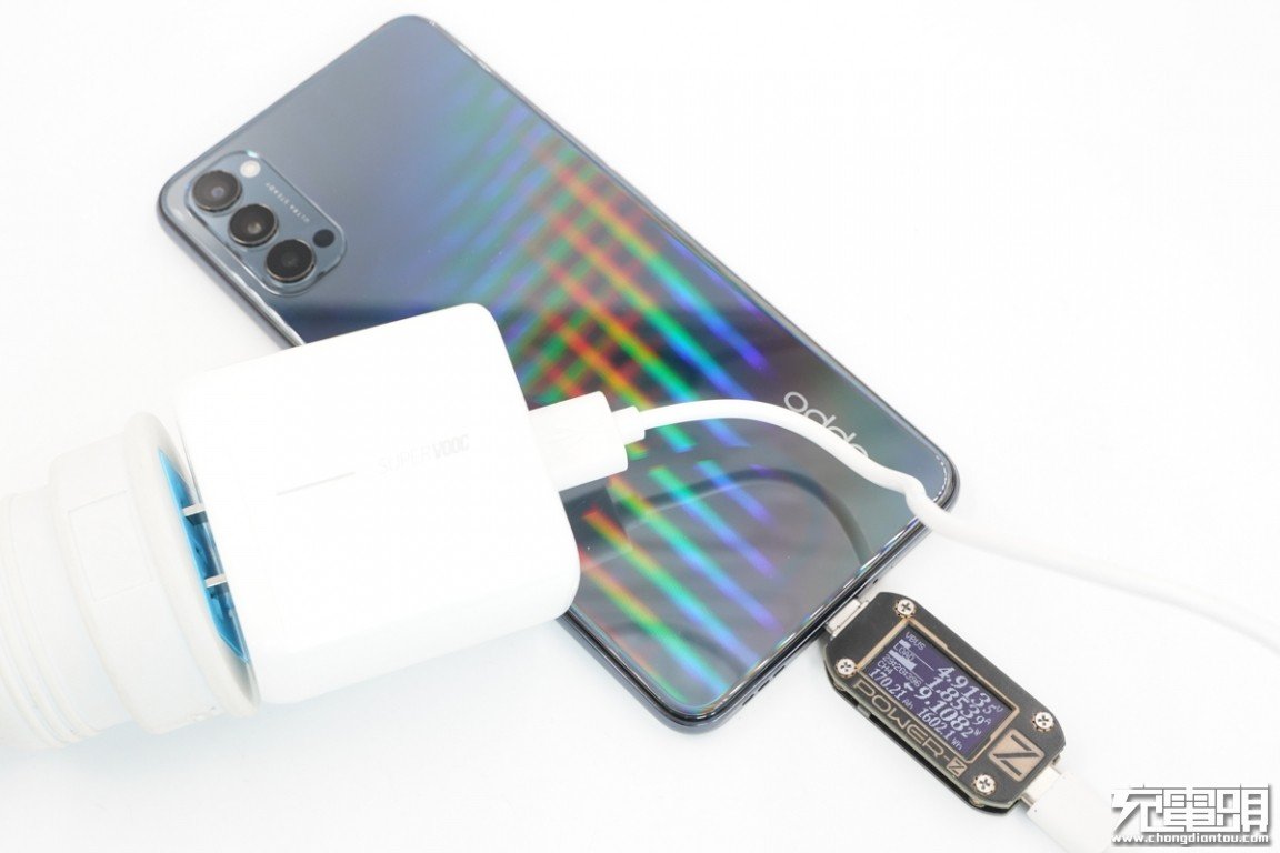 搭载65w super vooc超级闪充,oppo reno4充电评测|oppo|充电器|reno4
