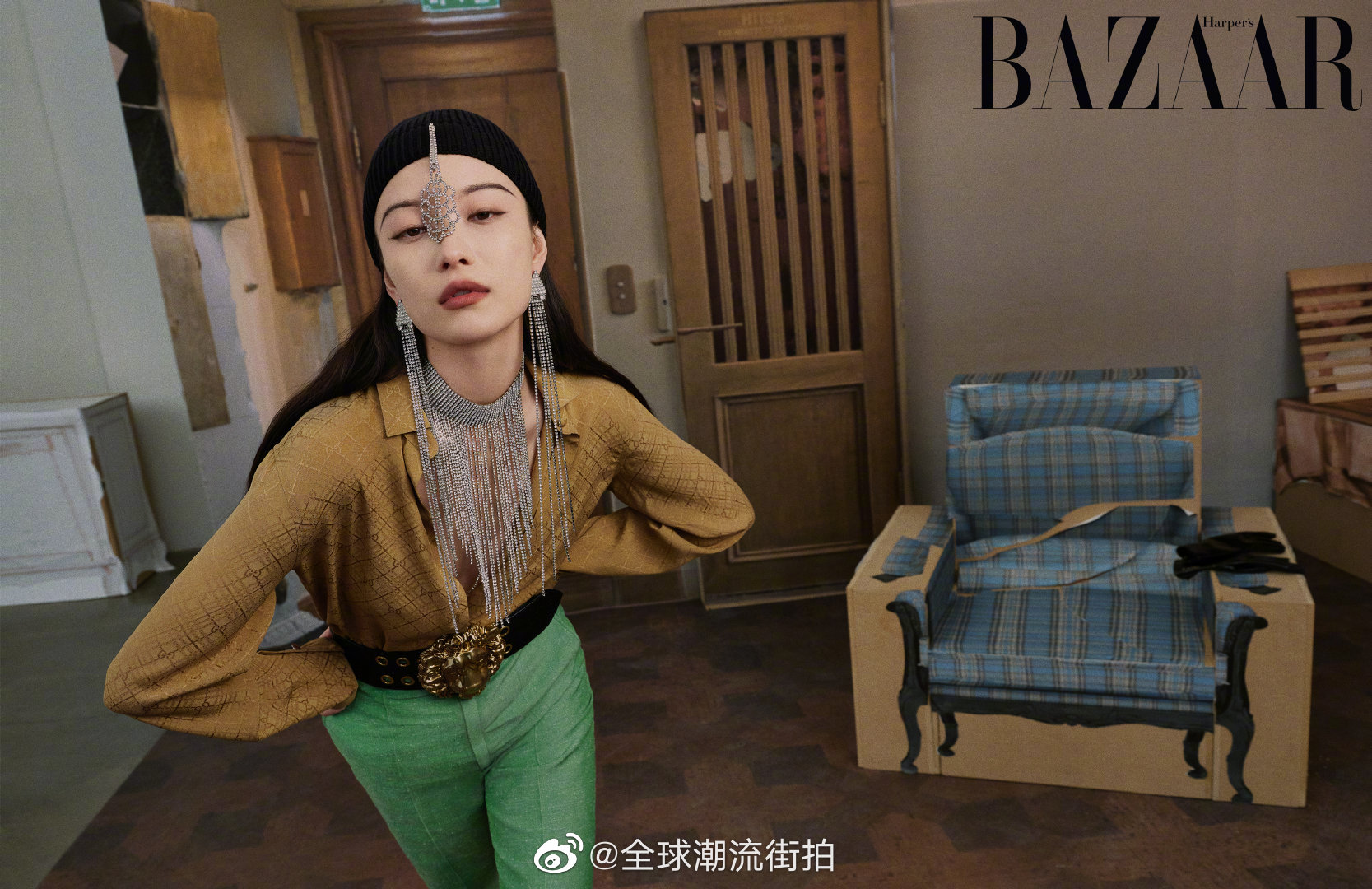 倪妮×《时尚芭莎》minibazaar四月刊.不拘常规的gucci女郎