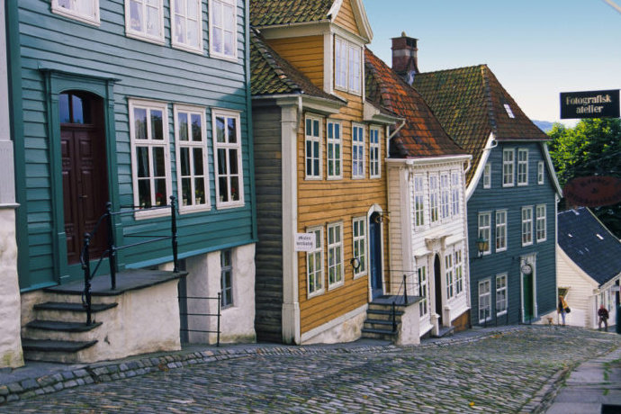 一座悠闲的北欧小镇挪威bergen